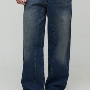 non stretch men slant pocket jeans